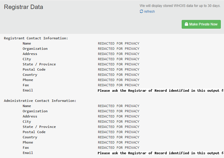 Registrar Data